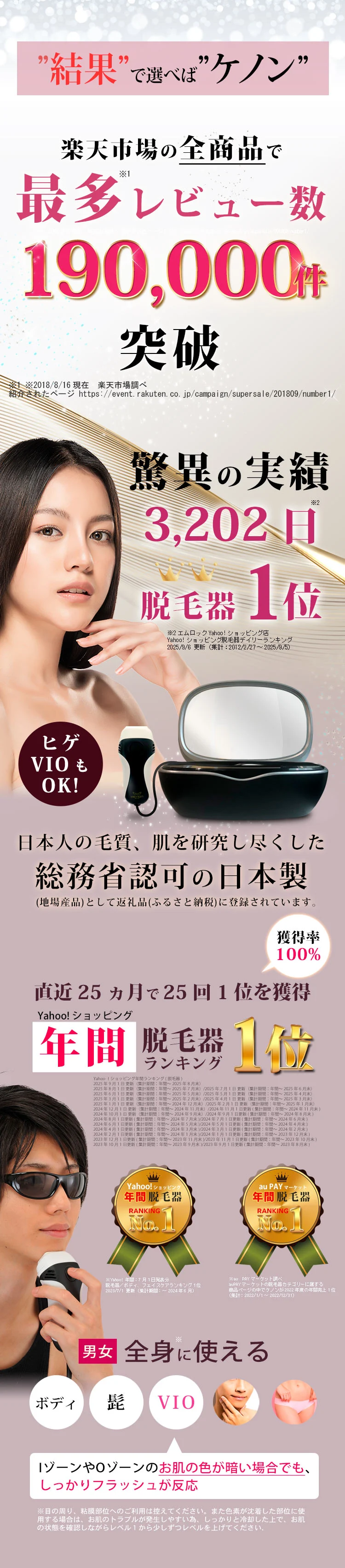 楽天レビュー18万件