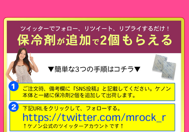 保冷剤追加2個付き!
